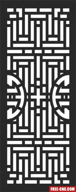 Decorative pattern wall screens panel for doors - free dxf download