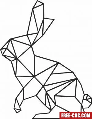 Geometric polygon rabbit - Download free dxf for cnc plasma cutting