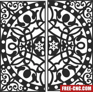 Decorative wall screen wall - Free dxf files ready to cut