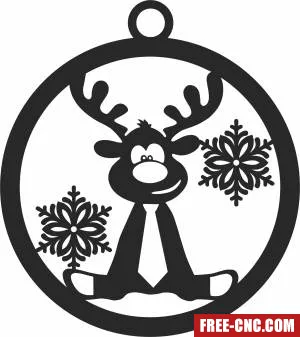 Christmas deer ornaments - Free dxf for laser cutting and plasma Christmas deer ornaments - Free dxf for laser cutting and plasma