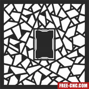 Wall door screen wall - Free dxf for laser cutting and plasma