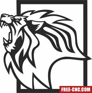 Lion wall art - Free dxf files ready to cut