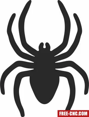 Spider halloween art - Download free dxf for cnc plasma cutting