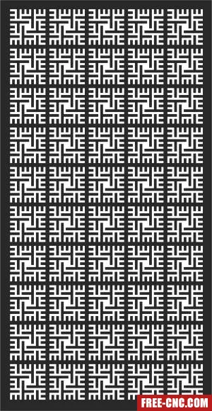 Decorative pattern wall decorative wall door wall - Free dxf files ready to cut