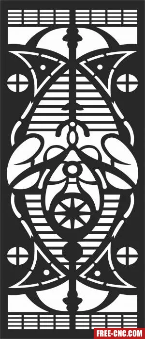 Decorative pattern wall door - Free dxf for laser cutting and plasma