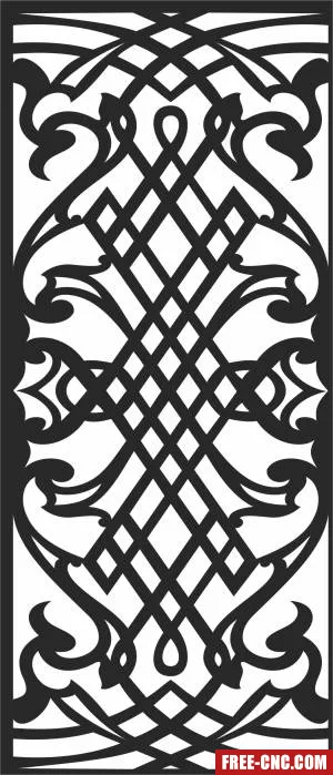 Door wall decorative door wall door wall - Free dxf for laser cutting and plasma