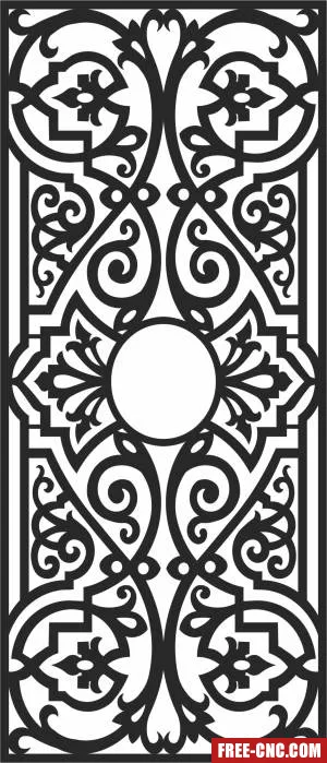 Wall door pattern - Download free dxf for cnc plasma cutting