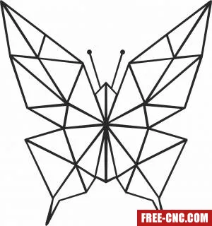 Geometric polygon butterfly - Free dxf download