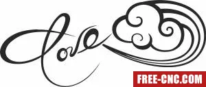 Love symbol valentines day - Free dxf files ready to cut