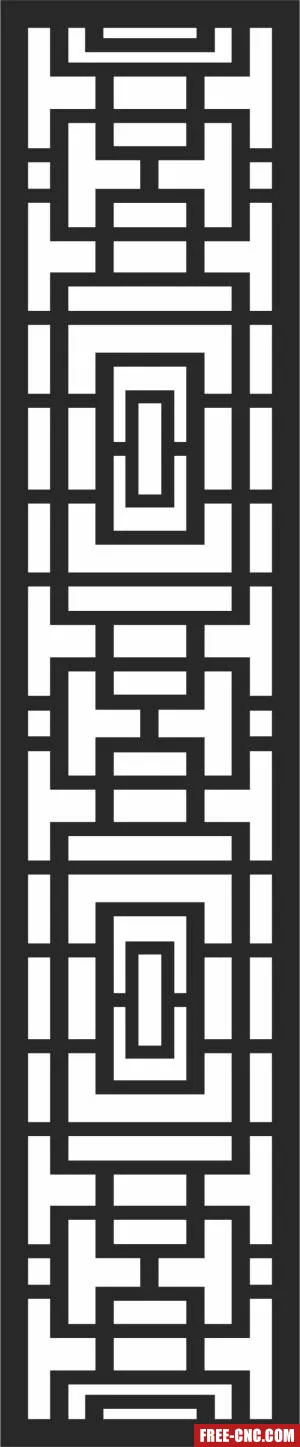 Pattern screen wall pattern wall door decorative - Download free dxf for cnc plasma cutting