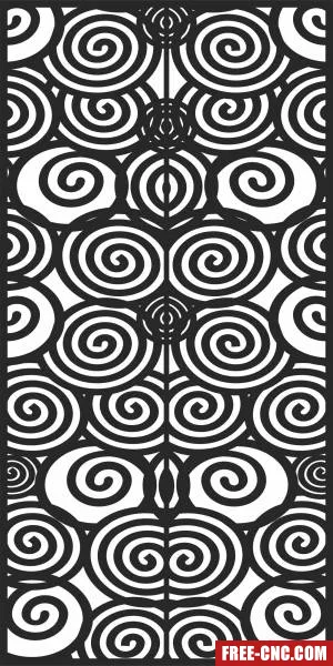 Wall door decorative - Free dxf files ready to cut