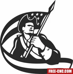 American soldier revolution cliparts - Download free dxf for cnc plasma cutting