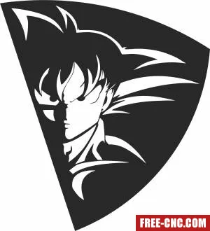 Dragon ball z goku clipart - Free dxf files ready to cut