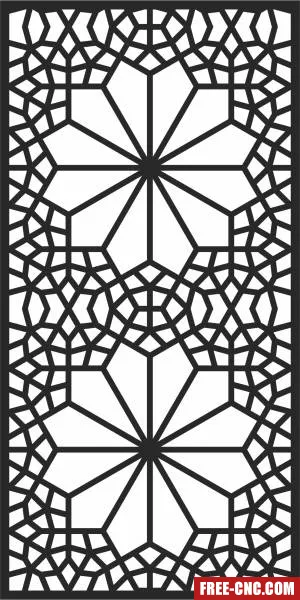 Decorative door screen pattern - Free dxf files ready to cut