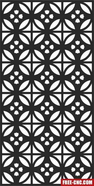 Wall decorative door wall - Free dxf files ready to cut