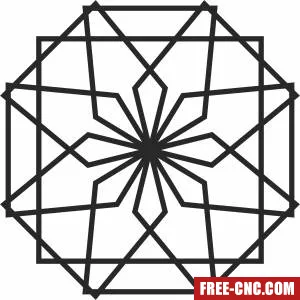 Geometric mandala wall decor - Free dxf download