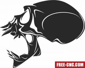 Horror skull cliparts - Download free dxf for cnc plasma cutting