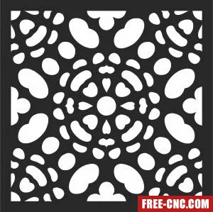 Screen pattern screen - Free dxf for laser cutting and plasma