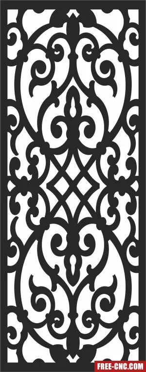Decorative wall door pattern wall - Free dxf download