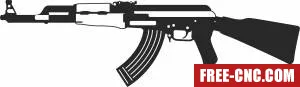 Weapon gun clipart - Free dxf for laser cutting and plasma