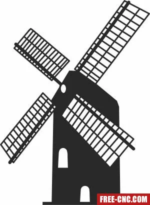 Windmill clipart - Free dxf files ready to cut