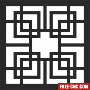 Door decorative pattern screen - Download free dxf for cnc plasma cutting