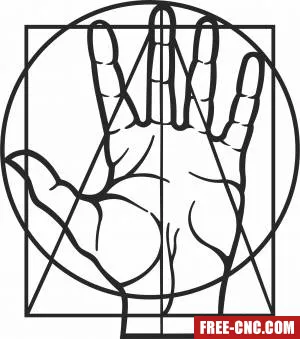 Hoagard hand l wall art - Free dxf files ready to cut