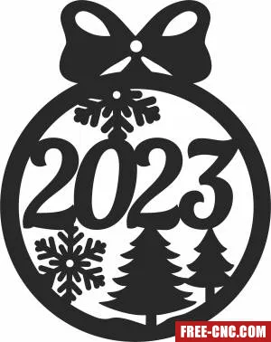 2023 new year christmas ornaments - Free dxf download