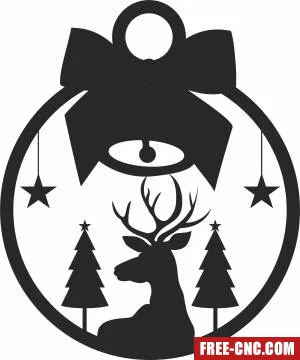 Christmas decoration deer ornament - Free dxf files ready to cut Christmas decoration deer ornament - Free dxf files ready to cut