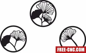 Flowers artwork wall art - Free dxf for laser cutting and plasma