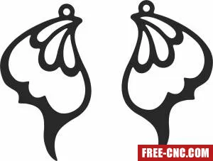 Butterfly wing earrings - Download free dxf for cnc plasma cutting