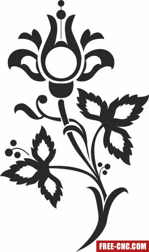 Flower decorative art - Free dxf files ready to cut