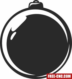 Christmas tree decor ornaments clipart - Free dxf download