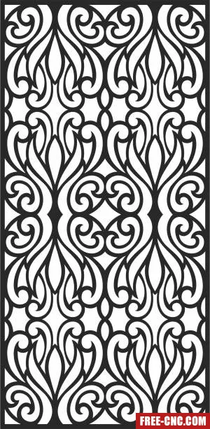 Pattern decorative pattern door screen - Download free dxf for cnc plasma cutting
