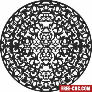 Decorative mandala pattern - Free dxf files ready to cut