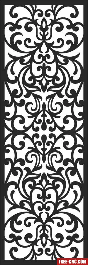 Pattern door decorative - Free dxf for laser cutting and plasma
