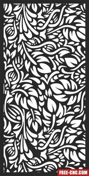 Decorative panel door flowers wall screen pattern - Download free dxf for cnc plasma cutting