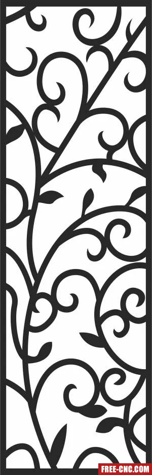 Decorative pattern screen door - Free dxf download