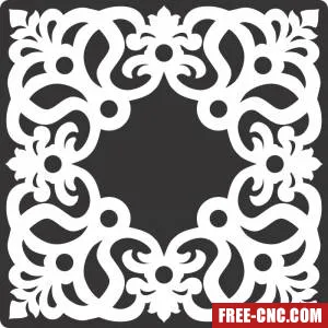 Wall deocorative pattern decor - free dxf download