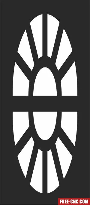 Door screen pattern decorative - Free dxf for laser cutting and plasma