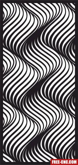 Decorative wall screen door panel pattern - Free dxf files ready to cut