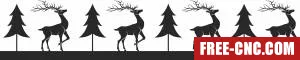 Christmas deer trees - Free dxf for laser cutting and plasma