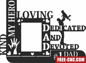 Father dad day gift holder picture - Download free dxf for cnc plasma cutting