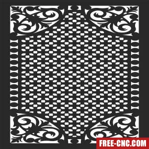 Door screen pattern screen wall screen door - Free dxf download