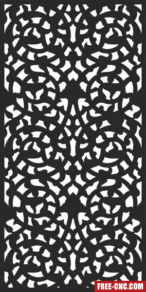 Door wall decorative door pattern wall - Free dxf files ready to cut