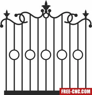 Decorative fence gate - Free dxf for laser cutting and plasma