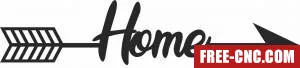 Home arrow sign - Download free dxf for cnc plasma cutting