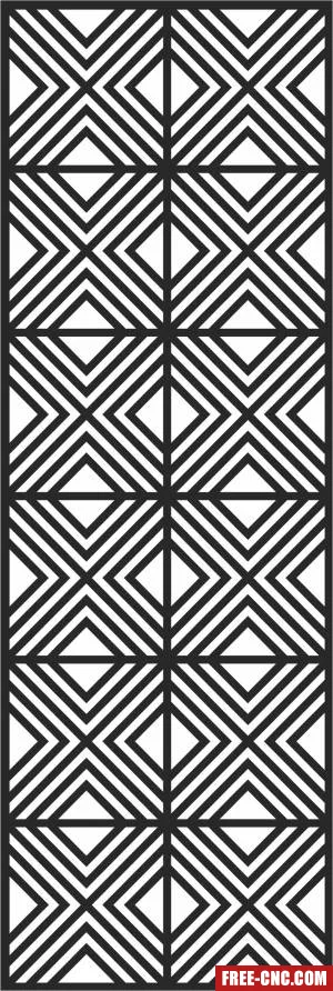 Decorative panel door wall screen pattern - Download free dxf for cnc plasma cutting