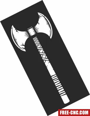 Vikings warrior axe clipart - Download free dxf for cnc plasma cutting