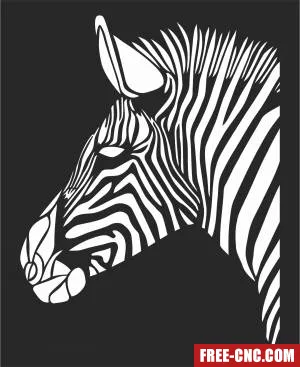 Zebra scene art wall decor - Download free dxf for cnc plasma cutting